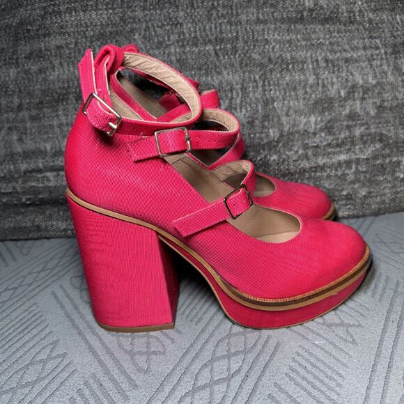 Stylish Pink Women's Platform Heels - Picture 5 of 7